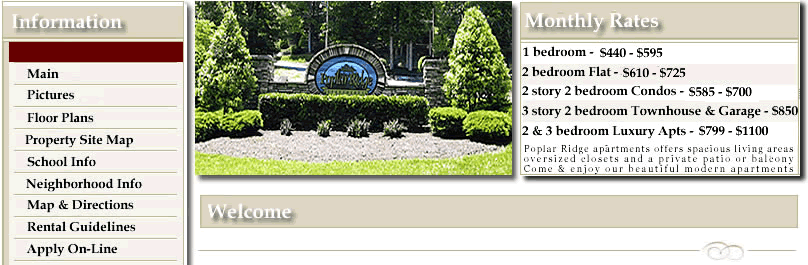 Poplar Ridge apartments is located in the heart of Washington County