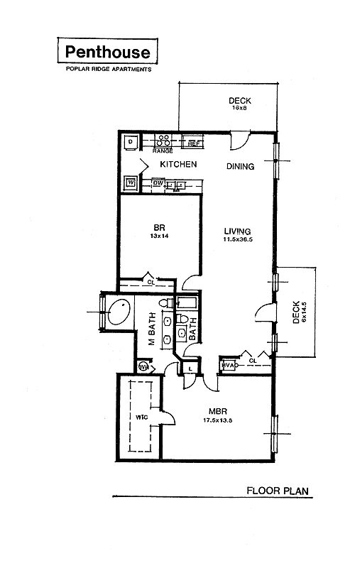 Apartment Rental Layout Spacious Living Oversized Closets